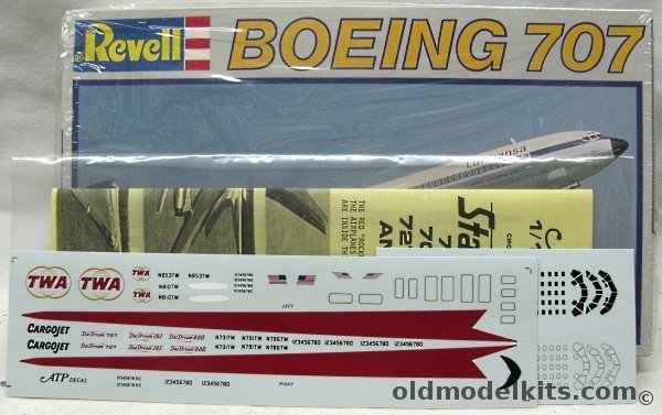 Revell 1/144 Boeing 707 - Lufthansa - With ATP TWA StarStream and Cargojet Decals and ATP Window Decals, 4202 plastic model kit